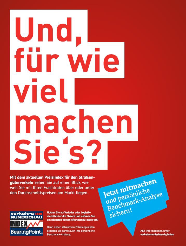 Springer Fachmedien - Werbekampagne für den VerkehrsRundschau Preisindex