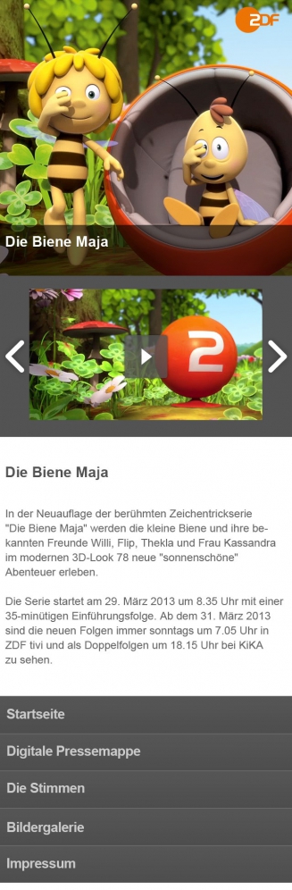 ZDF - Mobile Landingpages 