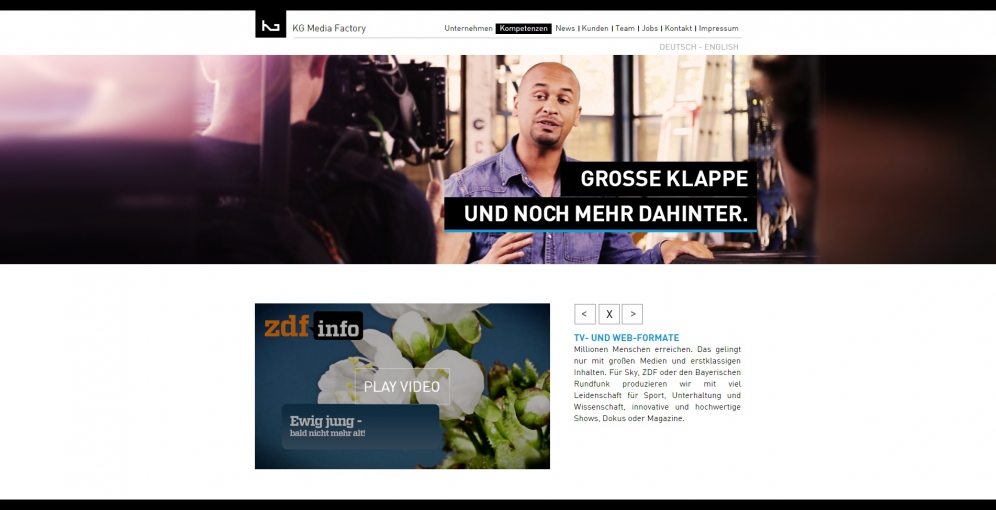 KG Media Factory - Website Relaunch