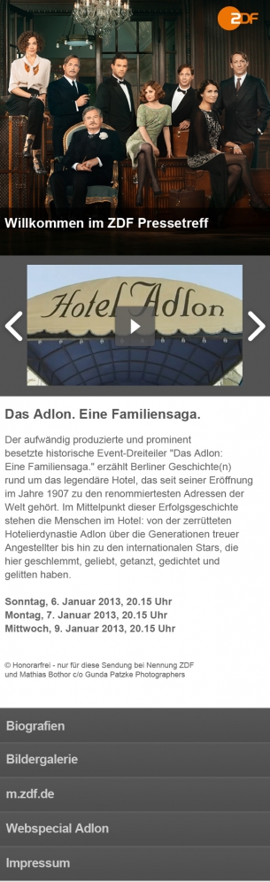 ZDF - Mobile Landingpages 