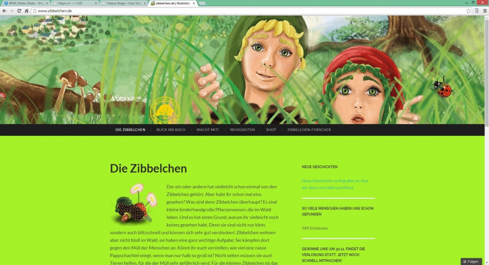 Die Zibbelchen - Konzeption Webseite