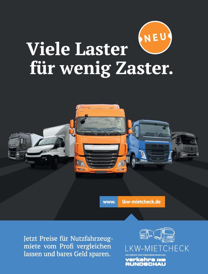 VerkehrsRundschau - Werbekampagne für den LKW-Mietcheck